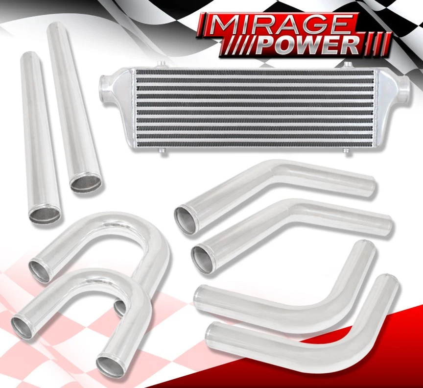 27.5"X7.25"X2.5" Aluminum Sport Intercooler+64MM Pipe Kit Upgrade+Coupler+Clamps — 第 2/4 张图片