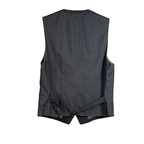 John Varvatos Vest Mens Gray Polyester Blend Dress Career Waistcoat Size 40 Luxe - Picture 2 of 8