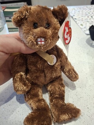 TY CHAMPION BEANIE BABY 2002 FIFA FOOTBALL WORLD CUP BEARS - RETIRED TAGs VGC