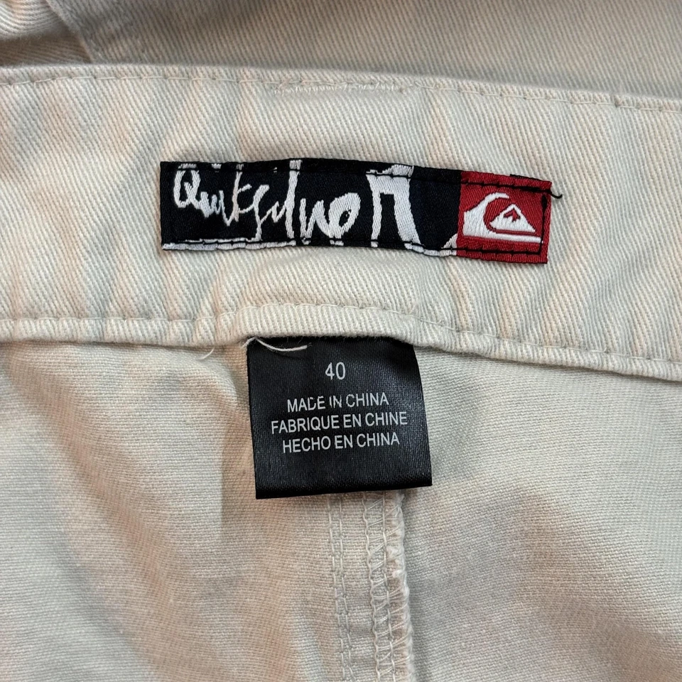 Pantalones Cortos Carga Quiksilver Para Hombre 40 Beige Exterior Utilidad Bolsillos Y2K Surf Foto 2 de 4
