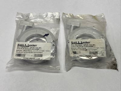 Kurt J Lesker QF25-100-MC Aluminum Machine Clamp 1'' LOT OF 2