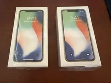 Apple iPhone X Original Retail BOX ONLY NO PHONE - CHARGER HEADPHONES - LOT OF 2