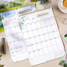 Wall Calendar 2026, 12 x 17 In, 12 Months, Twin-Wire Binding, Unruled Blocks