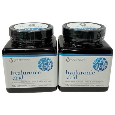 Lot of 2-Youtheory Hyaluronic Acid Advanced Formula Joint Skin Support 120 Tabs