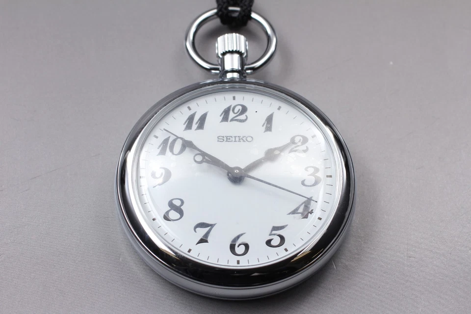 Vintage 2002 N MINT Seiko Pocket 7C21-0A20 Railway Quartz Mens Watch From JAPAN - Image 3 of 4