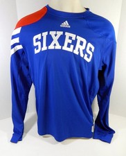 2011-12 Philadelphia 76ers Nikola Vucevic #8 Game Used Blue Warm Up Top DP12694