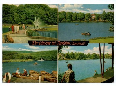Postcard Der Seilersee near Iserlohn Sauerland 1969