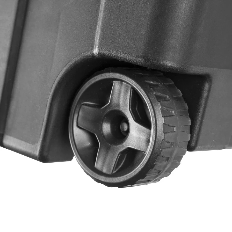 Bolso industrial con ruedas de plástico de 40 galones, negro, juego de 2 Foto 4 de 4