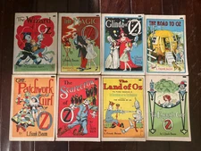 Wizard of OZ Book Lot of 8 - L. Frank Baum Softcover White Reilly & Lee 1956