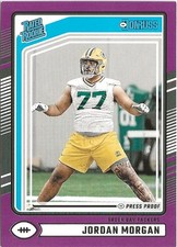 2024 Panini Donruss Jordan Morgan Purple Rated Rookie SP RC Green Bay Packers