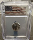 1943 Mercury Dime ICG MS66 American Flag Label