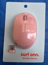 Surf Onn 5 Button Mouse Pink, Wireless, 2 .4GHz, 1600 DPI, 2 AAA Batteries