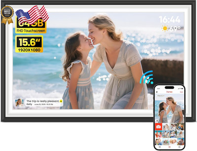 64GB Frameo 15.6'' Digital Picture Frame Large 1920 x 1080 IPS FHD Touch Screen