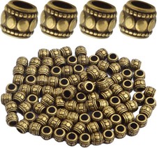 100pcs Antique Bronze Large Hole Spacer Beads Tibetan Alloy 4 mm,
