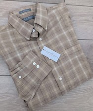Daniel Cremieux Signature Men's Long-Sleeve Shirt Sz XL Brown Plaid NWT