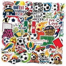 100 PCS World Cup Football Stickers Party Favors Waterproof Vinyl Soccer