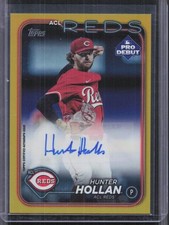 2024 Topps Pro Debut #PD-60 Hunter Hollan Gold Foil Auto #/50 Cincinnati Reds