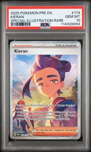 2025 Pokemon Gaming Prismatic Evolutions Kieran #174/131 PSA 10