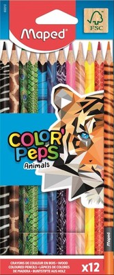 832212 Color Peps, Bunte Farbstifte Tier, x12