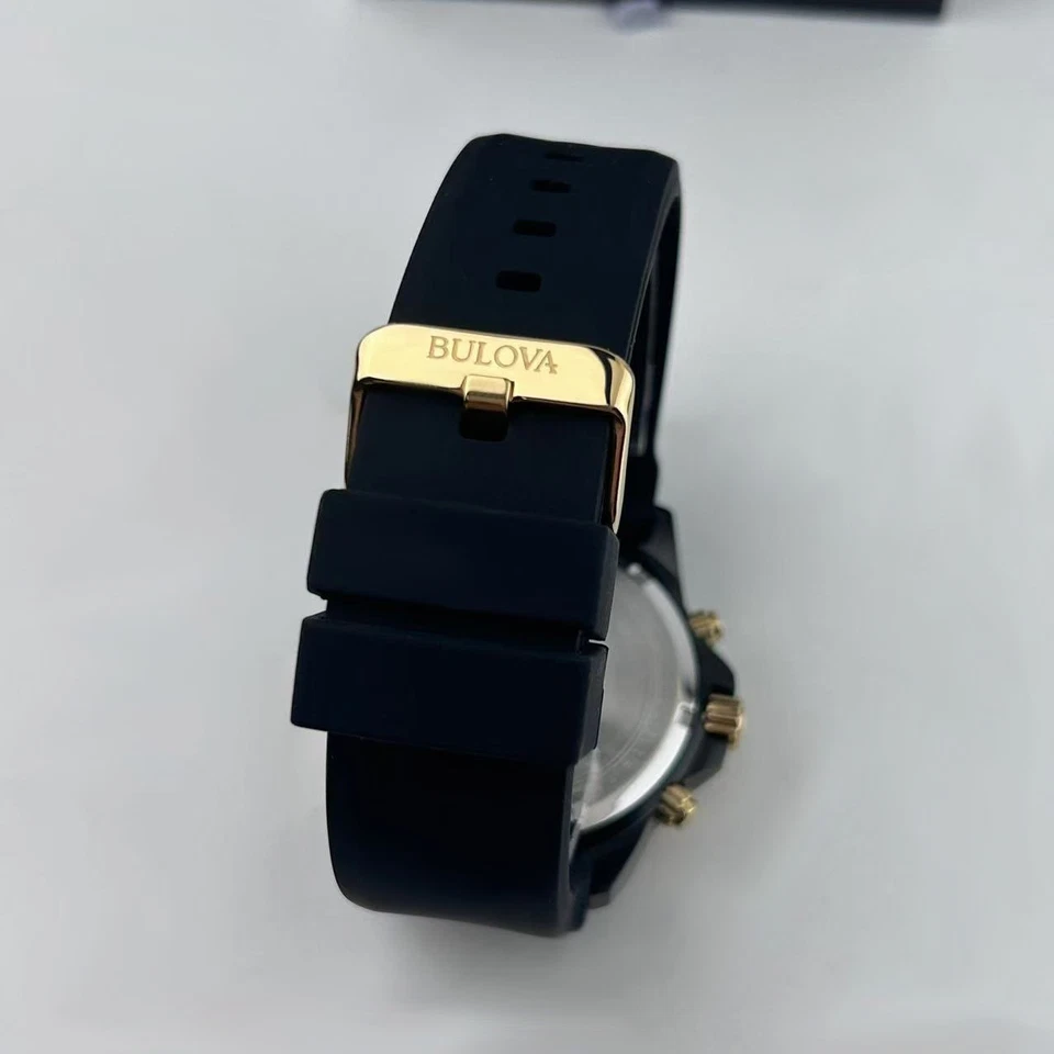 Bulova 98B278 Reloj Hombre Marine Star Cronógrafo Cuarzo Esfera Negra 44mm Foto 4 de 4