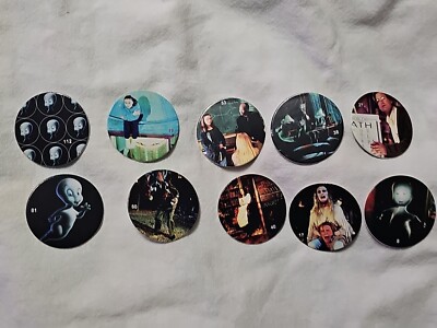 Vintage 1995 Lot of 10 Pogs CASPER from 1994 film Pogs Milk Caps ~ Mint 