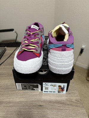 Size 10 - Nike Blazer Low x KAWS x Sacai Purple Dusk Sneakers