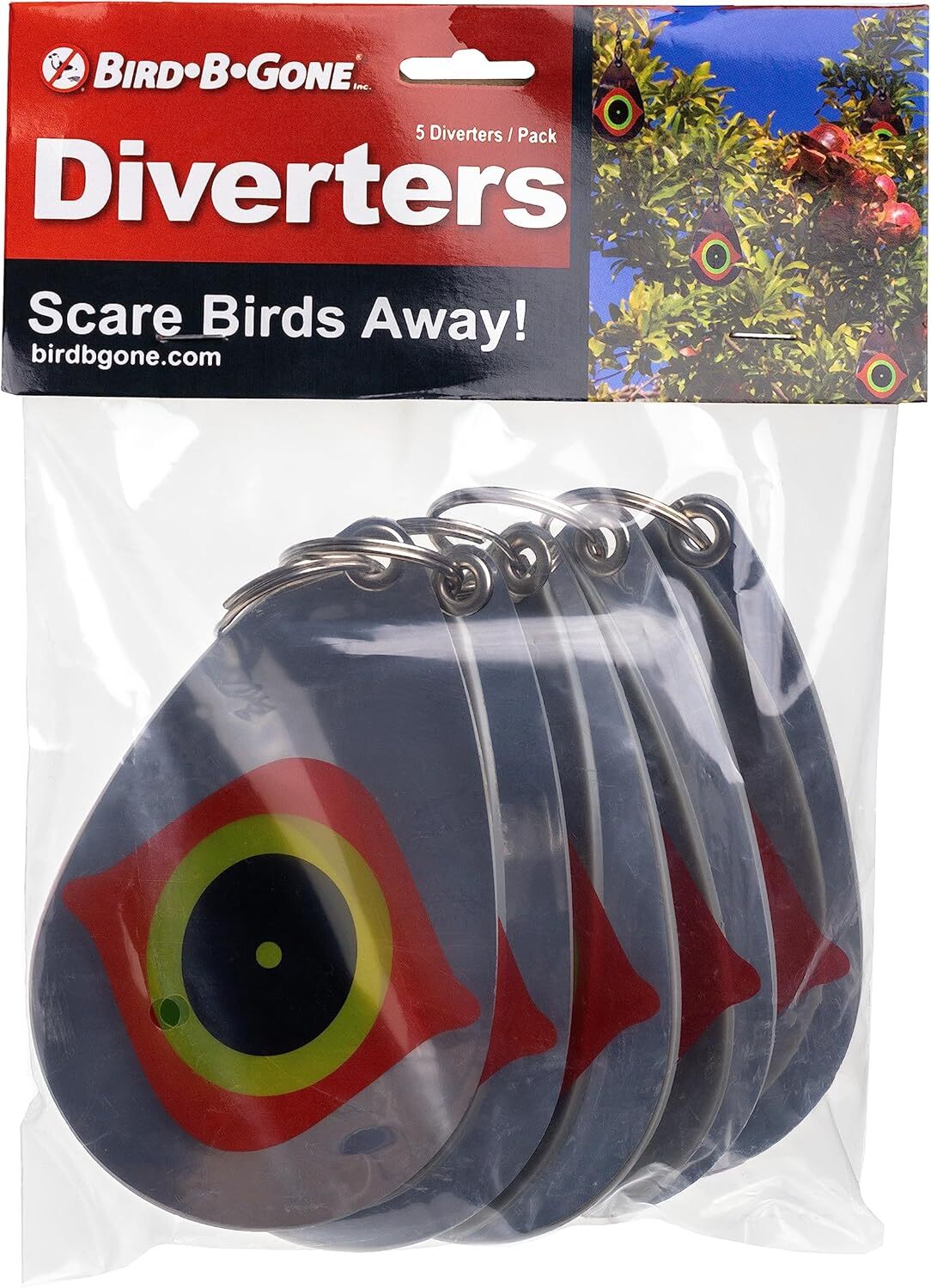 Reflective Bird Scare Diverters Pest Deterrent for Trees, Patios