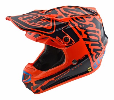 Troy Lee Designs 2019 Youth SE4 Polyacrylite Helmet with MIPS Beta Medium Orange/Navy Troy Lee Designs 2019 Youth SE4 Polyacrylite Helmet with MIPS Beta Medium Orange/Navy
