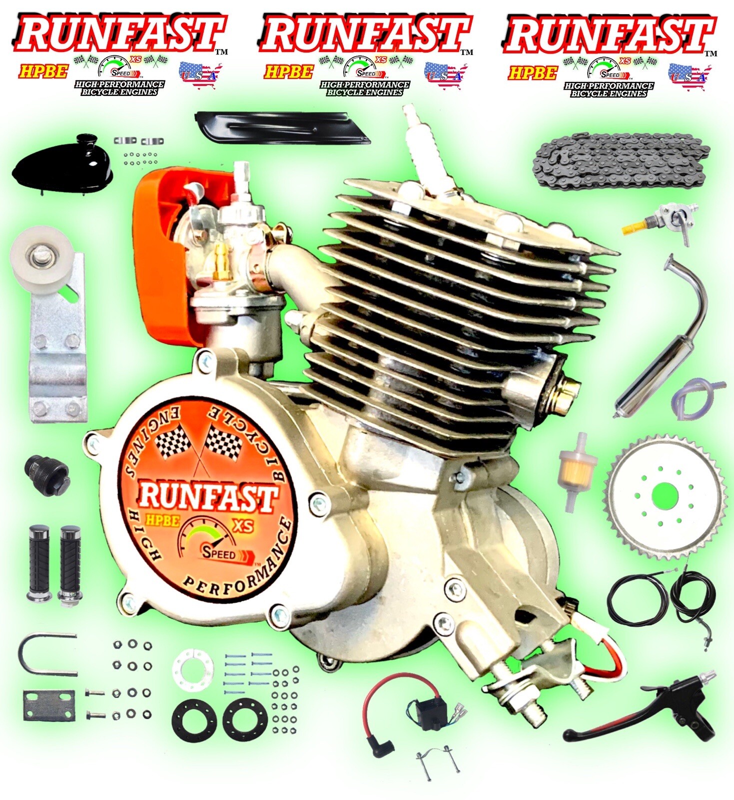 NEW 2STROKE 80cc/100cc Upgrade COMPLETE MOTORIZED BIKE KIT AND CRUISER