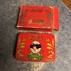 Vtg Coca Cola Playing Cards Green & Red Double Decks in Collectible Tin And Box — photo 3