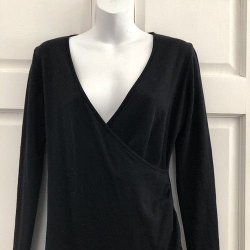 Banana Republic Kleid Damen Medium schwarz Halstuch italienischer Stoff Wolle Strick Damen - Bild 9 von 17