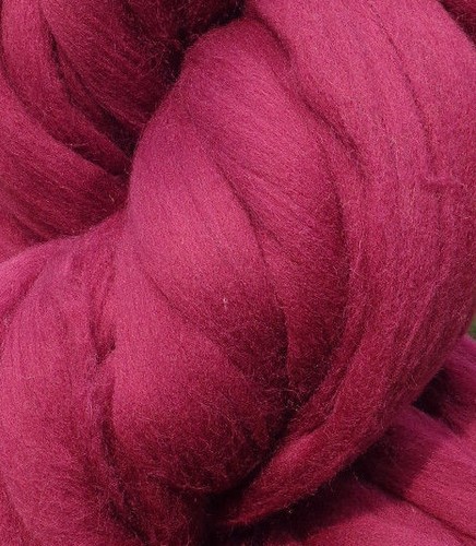 Wool Roving - Burgundy Wine Merino, purple roving, red roving, Spin and felt - Picture 5 of 7