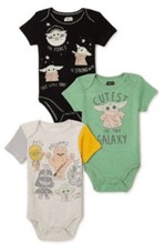 Star Wars Baby Yoda BodySuits Lot of 3 NWT Size 3 6 9 12 18 24 Mo. Baby Boy