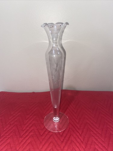 PRINCESS HOUSE “HERITAGE” (409) CRYSTAL 10” ACCENT FLORAL BUD VASE