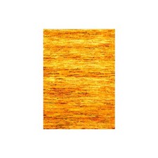 2' x 3' Gold Color Hand Knotted Plain Solid Design Pure Sari Silk Mat Rug R76105