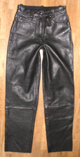/ POLO / Damen- LEDERJEANS / Biker- Lederhose in schwarz ca. deutsche Gr. 32/34