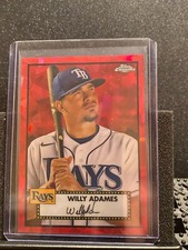 Willy Adames  2021 Topps Chrome Platinum - Red Atomic  #84/100 Rays -  #321