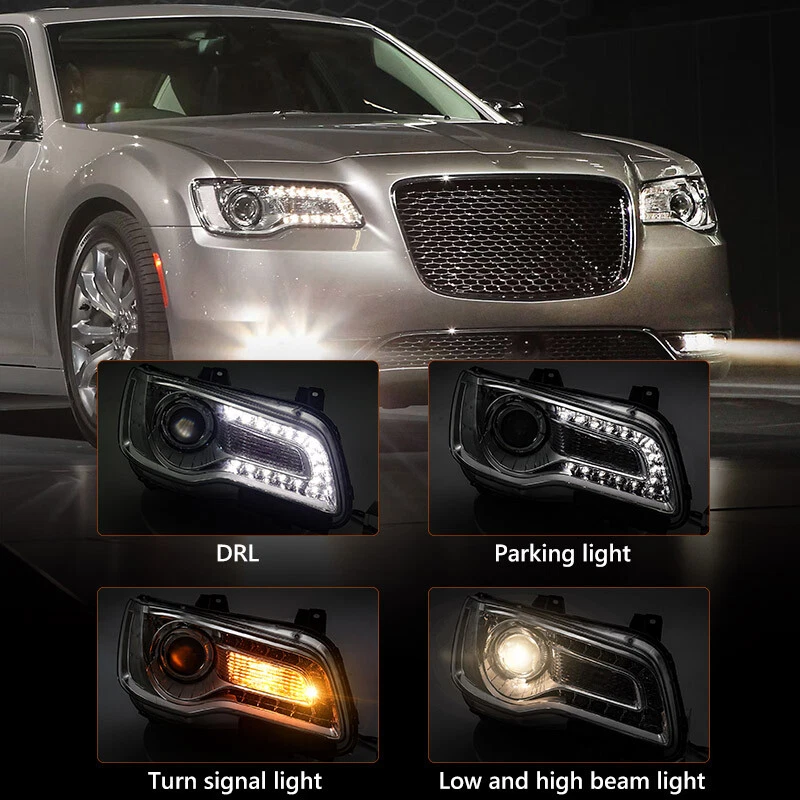 For 2015-2023 Chrysler 300 300C limited Halogen Headlight W/ LED DRL Passenger Foto 3 de 4