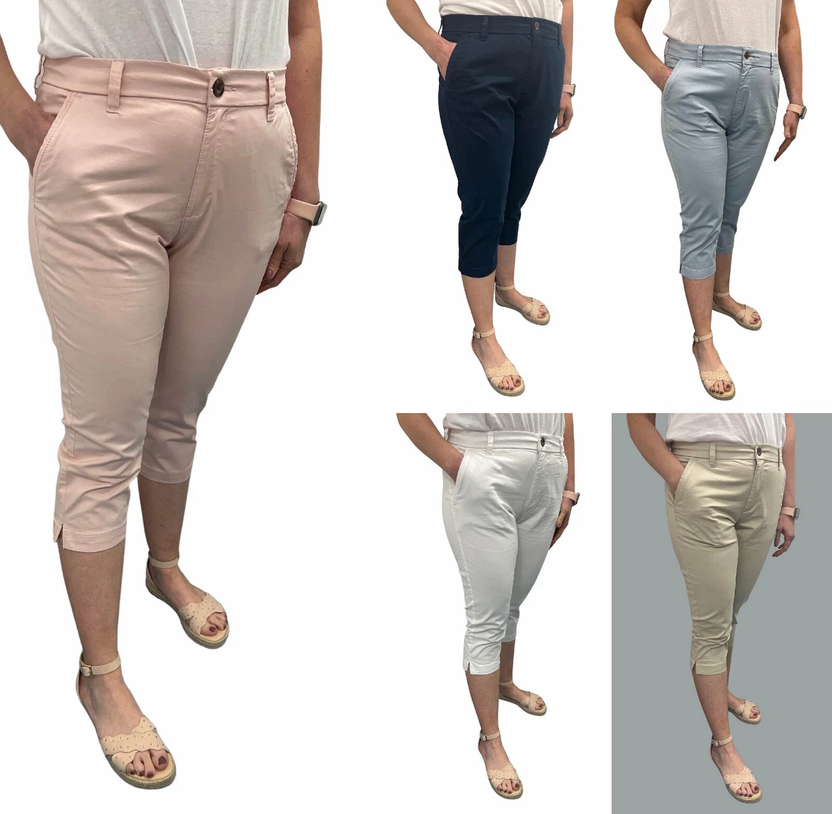 Ladies crop hotsell chinos