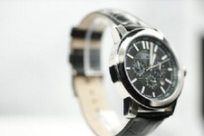 ESPRIT Herrenuhr Chrono schwarz Lederarmband ES101921001 Uhr LUXUS Datum  NEU