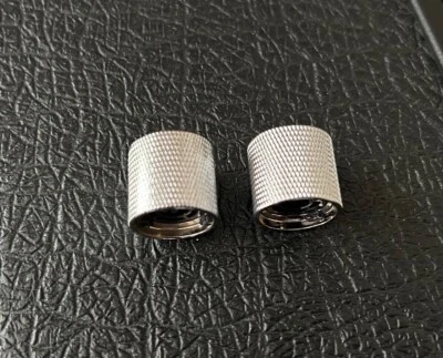 GENERIC PART Fender Telecaster or P Bass 2 Quality Chrome Metal Flat Push On 6mm Knobs