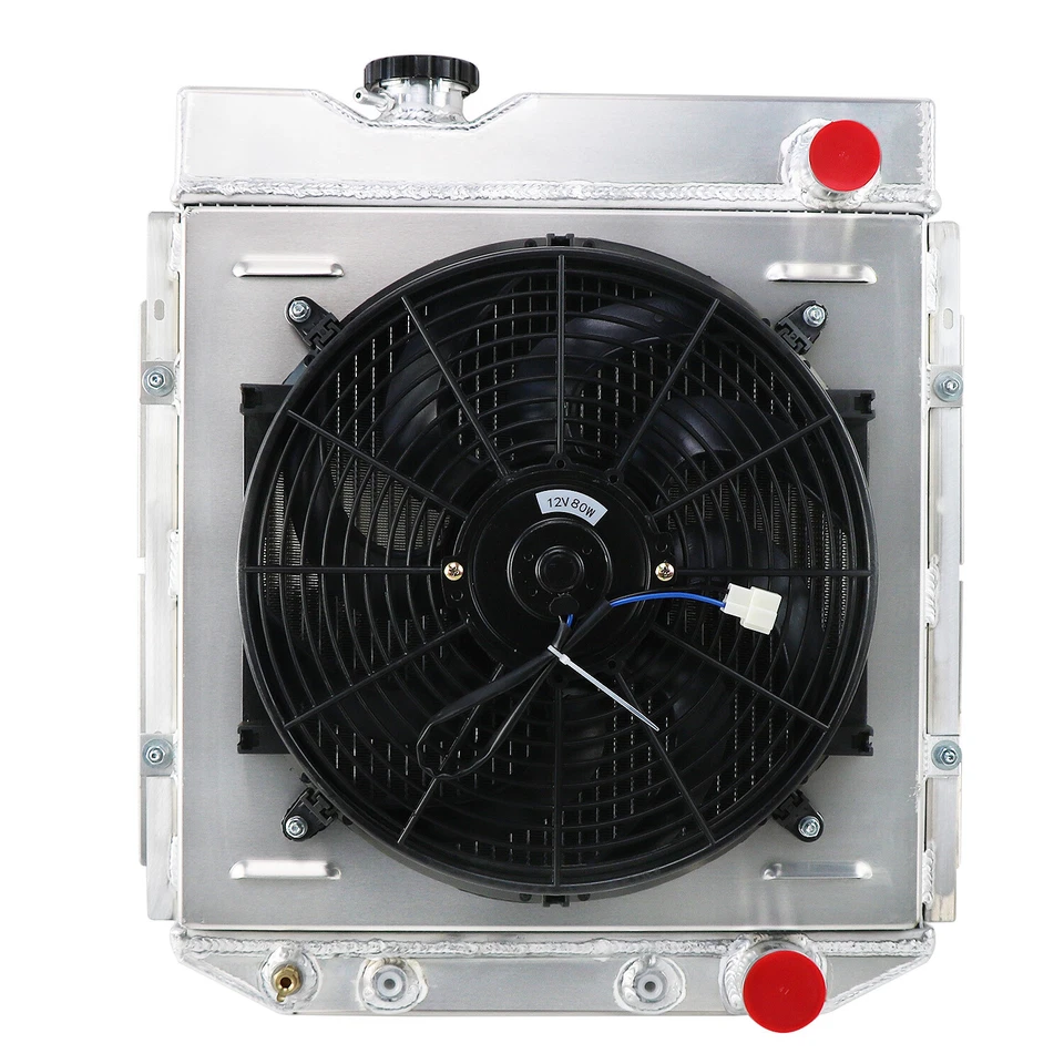 3 Rows Radiator W/ Shroud Fan +Relay For FORD MUSTANG V8 260 289 1964-1966 AT/MT - image 2 of 4