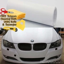 60" x 60" Matte Flat White Vinyl Film Wrap Sticker Decal Bubble Free Air Release
