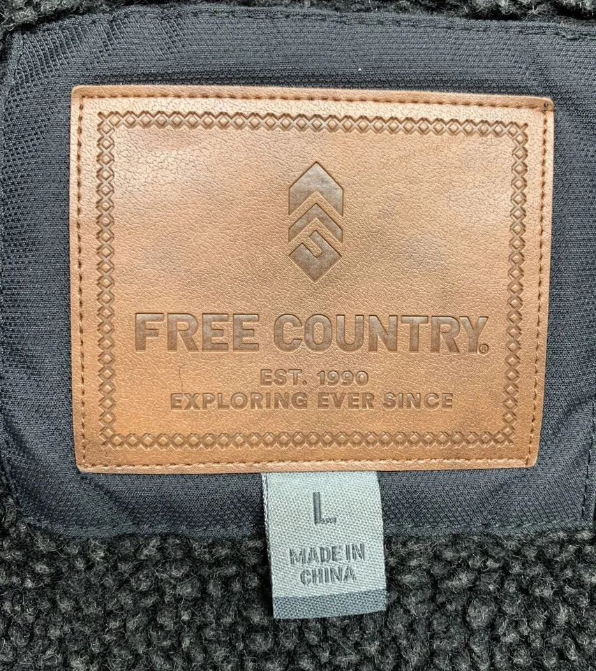 Free Country Men’s Full Zip Jacket Soft Shell Fleece Lined Black Size Large - Image 4 of 4