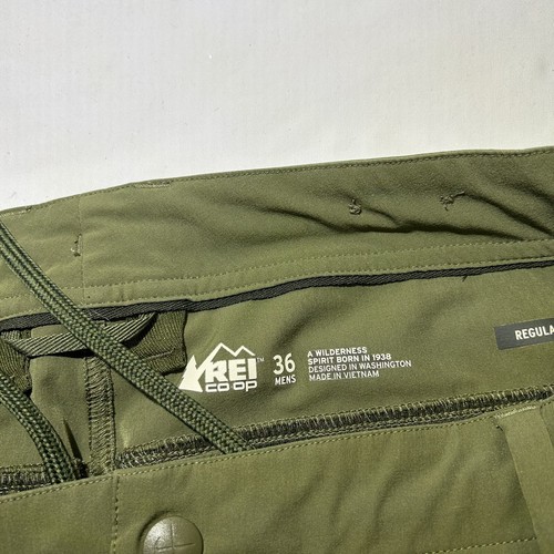 REI Co-op Men’s Milford Hybrid Shorts Olive Green Regular Fit Size 36 - Picture 5 of 9