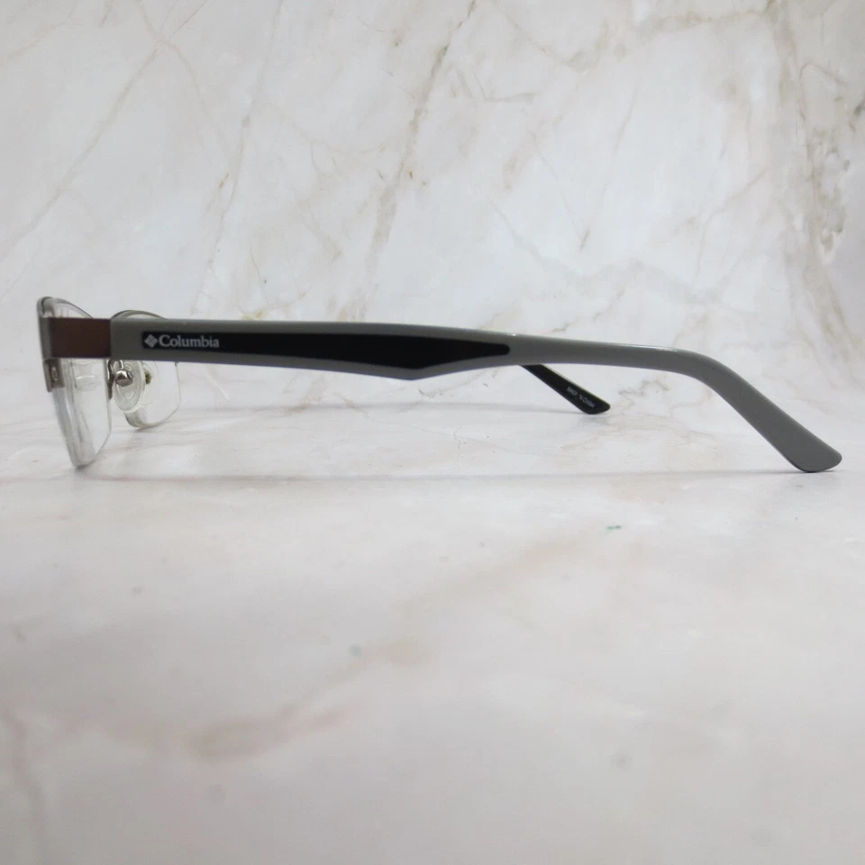 Armação de óculos Columbia Gresham C01 masculina cinza preta meia borda quadrada 52-17-140 - Imagem 3 de 4