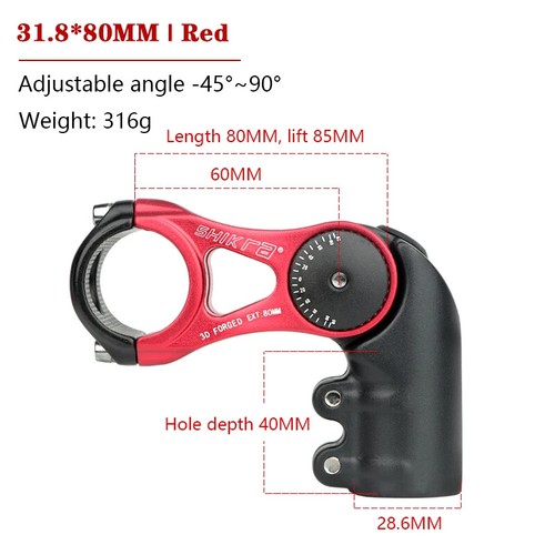 Mtb Bicycle Handlebar Stem Power Stem Road Mountain Bike Table Adjustable Stem - Picture 26 of 26