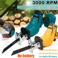For Dewalt Makita 18v Brushless Compact Reciprocating Saw w/ Blades Cutting Tool