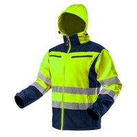 Warn Softshell Arbeitsjacke Mit Kapuze, Gelb, Gr. S