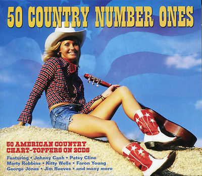 50 COUNTRY NUMBER ONES - 2 CD BOX SET - AMERICAN COUNTRY CHART-TOPPERS